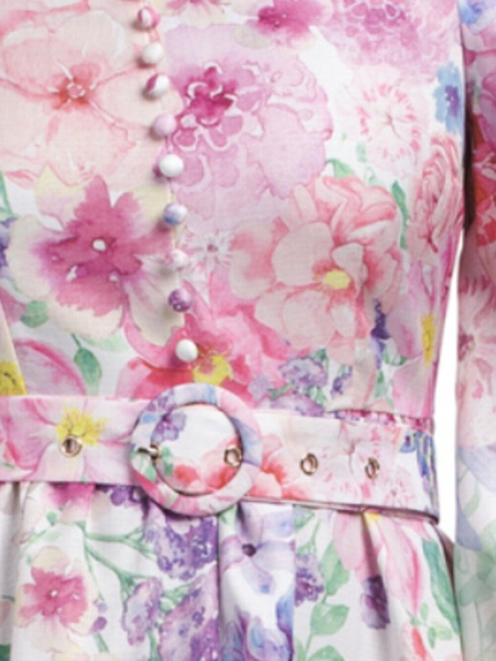 DALIA MACPHEE Long Sleeve Floral Print Maxi Dress - Picture 3 of 3